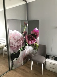 Ширма DAGNY Пион на сером 180х135 см