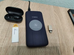 Батарея універсальна Vinga 10000mAh Wireless QC3.0 PD Soft Touch (PowerBank) Фіолетовий, павер банк, павербанк, повербенк фото від покупців 15