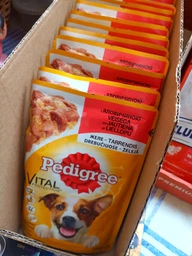 Упаковка влажного корма для взрослых собак Pedigree Говядина и печенка в желе 24 шт по 100 г (5900951217265) фото от покупателей 4