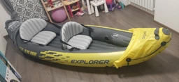 Байдарка Intex 68307 Explorer K2 с веслами и насосом 312 х 91 см двухместная надувная каяк фото от покупателей 1