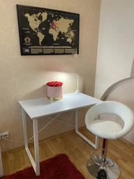 Компьютерный стол Ferrum-decor Дейв 75x100x60 белый ДСП Дуб Сан-Марино 16мм фото от покупателей 15
