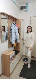 Передпокій МЕБЛІ-СЕРВІС Оріон шафа і передпокій без м'якого сидіння Дуб самоа + Білий фото від покупців 4