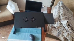 Столик трансформер для ноутбука Laptop Table T8 підставка портативна з вентилятором