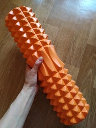 Масажний ролик EasyFit Grid Roller 33 см v.1.2 Чорний фото від покупців 1