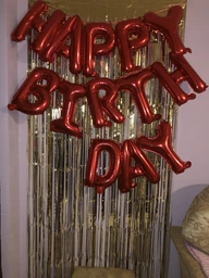 Повітряні кулі "Happy Birthday" висота - 40 см, набір - 13 шт., колір - срібло фото від покупців 2