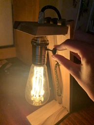 Декоративный прикроватный ретро LED светильник Loft Design Edison EcoWalnut Настольная лампа Эдисона фото от покупателей 1