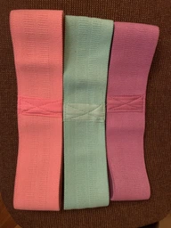 Резинки для фитнеса и спорта тканевые Hip Resistance Band комплект из 3 шт фото от покупателей 7