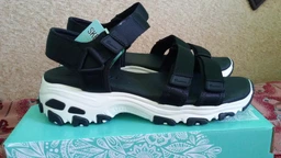 Жіночі сандалі Skechers D`Lites Fresh Catch Black/White 39,5 Чорний 31514-BLK