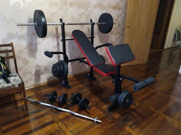 Лава для жиму EverTop + штанга RN-Sport 83 кг гриф W-подібний гантелі фото від покупців 7