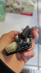 Riser PCI-EX, x1=>x16, 6-pin SATA=>6 pin, USB 3.0 AM-AM 0,6 м (синій) , конденсатори С536 Voltronic (VER 006С) без маркировк фото від покупців 1