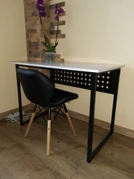 Компьютерный стол Ferrum-decor Майк 75x140x60 черный ДСП Белое 16мм фото от покупателей 7