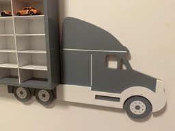 Полочка-гараж "Американец на 100 Hot Wheels" серая (hw100-v-grey)