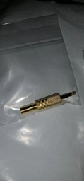 Штекер металлический стерео под пайку Jack 3.5 мм, TRS 3 pin Alitek Gold (48290)