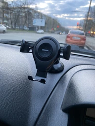 Автодержатель Baseus Osculum Type Gravity Car Mount Black (SUYL-XP01) фото от покупателей 3