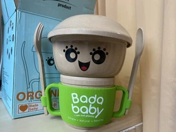 Набор детской посуды из рисовой шелухи MISA products «Bada Baby» Красный (MBB-RD)
