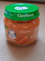 Овочеве пюре Gerber Морква з 6 місяців 80 г (7613036011310) фото від покупців 2