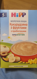 Молочна каша HiPP Кукурудзяна з фруктами з пребіотиками 250 г (9062300126539_9062300140153)