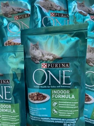 Вологий корм Purina One Indoor Formula для котів, тунець і зелена квасоля в соусі 85г.(7613038255903) фото від покупців 7