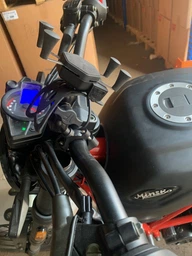 Держатель для мотоцикла Motorace крепление телефона на руль зеркало мопеда c USB зарядкой на 2А фото от покупателей 2