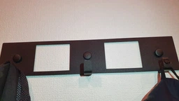 Крючки Настенные 25см х 5см Glozis Kanto Black H-083