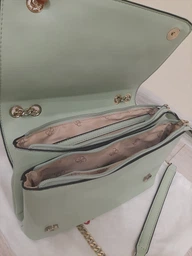 Сумка женская Guess Elliana Flap Over 73 Ментоловая (H2000029559938) фото от покупателей 3