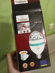 Светодиодная вращающаяся диско лампа Crownberg CB-0301 диско шар для вечеринок фото от покупателей 2