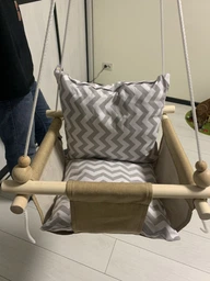 Тканинні підвісні гойдалки Infancy Зигзаг Бежеві
