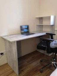 Стіл комп'ютерний Moreli Christer Ш1416*В1226*Г600 Антрацит-Білий