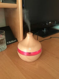 Зволожувач повітря Humidifier нічник від USB з підсвічуванням темне дерево (14582) фото від покупців 9