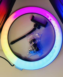 Кольцевая светодиодная цветная лампа RGB LED MJ26 Набор блогера селфи кольцо со штативом 2.1 метр и пульт переключения (333) фото от покупателей 6