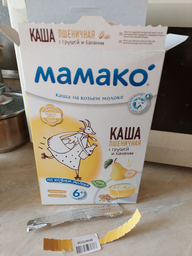 Молочна каша MAMAKO пшенична з грушею і бананом на козячому молоці 200 г (8437022039534) фото від покупців 5