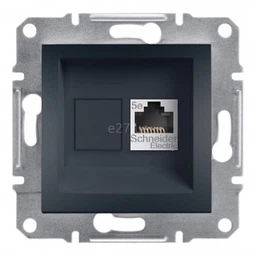 Компьютерная розетка Asfora RJ45 5 категория UTP Серебристая (EPH4300161) фото от покупателей 2
