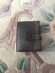 Шкіряний чоловічий гаманець Vintage середнього розміру коричневого кольору з кнопкою (bg146fash02) фото від покупців 2