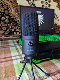Студийный конденсаторный микрофон Fifine K669 Черный