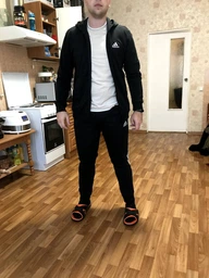 Мужские трикотажные брюки Essentials Cuff 3-Stripes adidas GK8831 (2XL) черный (4062065167971)