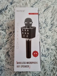 Бездротовий Bluetooth мікрофон для караоке WS-1688 Чорний фото від покупців 19