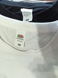 Набор футболок хлопковых длинных мужских Fruit of the loom Valueweight 06136AZ40 L 2 шт Темно-синий/Красный (5000000088484) фото от покупателей 4