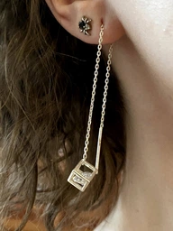 Сережки-кубики зі срібла 925 (АРТ. №628) Dadiverin Jewelry фото от покупателей 1