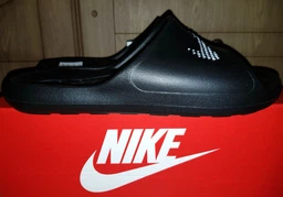 Мужские шлепанцы для пляжа Nike Victori One Shower Slide CZ5478-400 44.5 (12) 30 см Темно-синие (194501092197) фото от покупателей 16