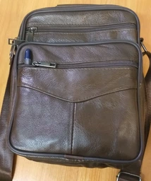 Сумка планшет через плечо мужская из натуральная кожи Vintage leather-14991 Коричневая фото от покупателей 12