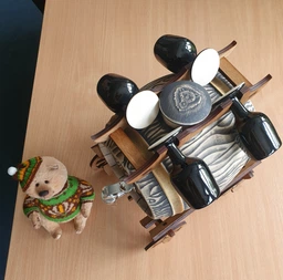 Бочка керамическая 3 л на фире с серым краном и бокалами HandMade Diptaro Ручная работа фото от покупателей 4