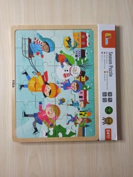Дерев'яний пазл Viga Toys Пори року: зима, 24 ел. (SKU-51272) 30 x 1 x 27 см фото від покупців 1