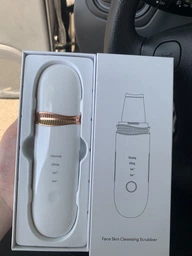 Ультразвуковой скрабер портативний Ultrasonic MASHELE для очистки кожи лица фото от покупателей 12
