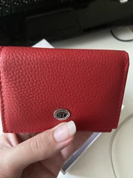 Кошелек ST Leather маленький горизонтальный из натуральной кожи красного цвета (bg183fash23) фото от покупателей 16
