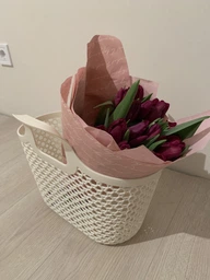 Кошик для зберігання універсальний MBM HOME FH-08 LIGHT BROWN пластиковий світло-коричневий фото від покупців 3
