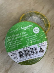 Изолента Schneider Electric ПВХ 19 мм х 20 м Желто-зеленая (2420105)