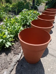 Пальмовка для квітів Form-Wood Plastic кругла під дерево 7,5 л 22 х 26 см Теракот фото від покупців 1