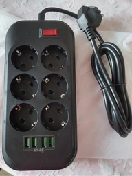 Мережевий фільтр-подовжувач ColorWay 6 розеток/4 USB 2 м Black (CW-CHE64B) фото від покупців 6