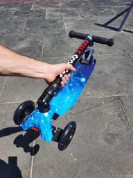 Детский трехколесный самокат Best Scooter MAXI со светящимися колесами 120 мм фото от покупателей 8