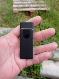 Электронная USB зажигалка на аккумуляторе сенсорный прикуриватель индикатором заряда Черная (as-1200) фото от покупателей 14